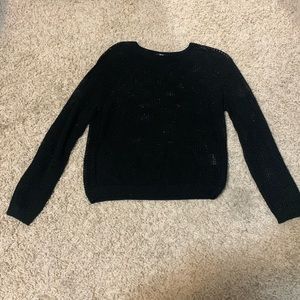Black Fishnet Uniqlo Top
